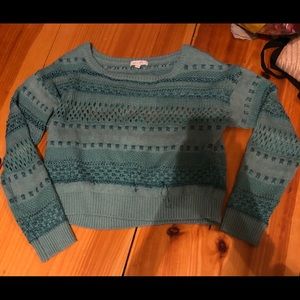 Patterned Cutout Sweater